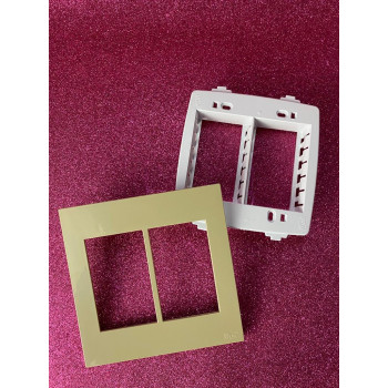 Placa 6 Módulos com Suporte 4x4 - RECTA Areia Gloss Placa 6 Módulos com Suporte 4x4 - RECTA Areia Gloss